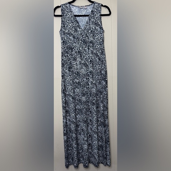 Chico’s Stretch V Neck Sleeveless Maxi Dress Chicos 0 Womens Small - Picture 1 of 9